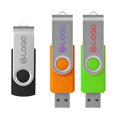 Clé USB personnalisable - 1 Go - Noir / Argent pas cher